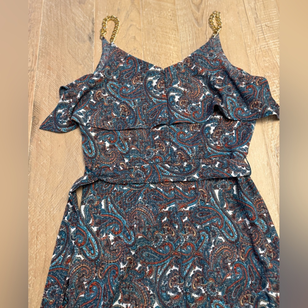 Michael Kors Chain Strap Paisley Maxi Dress S - Picture 8 of 9